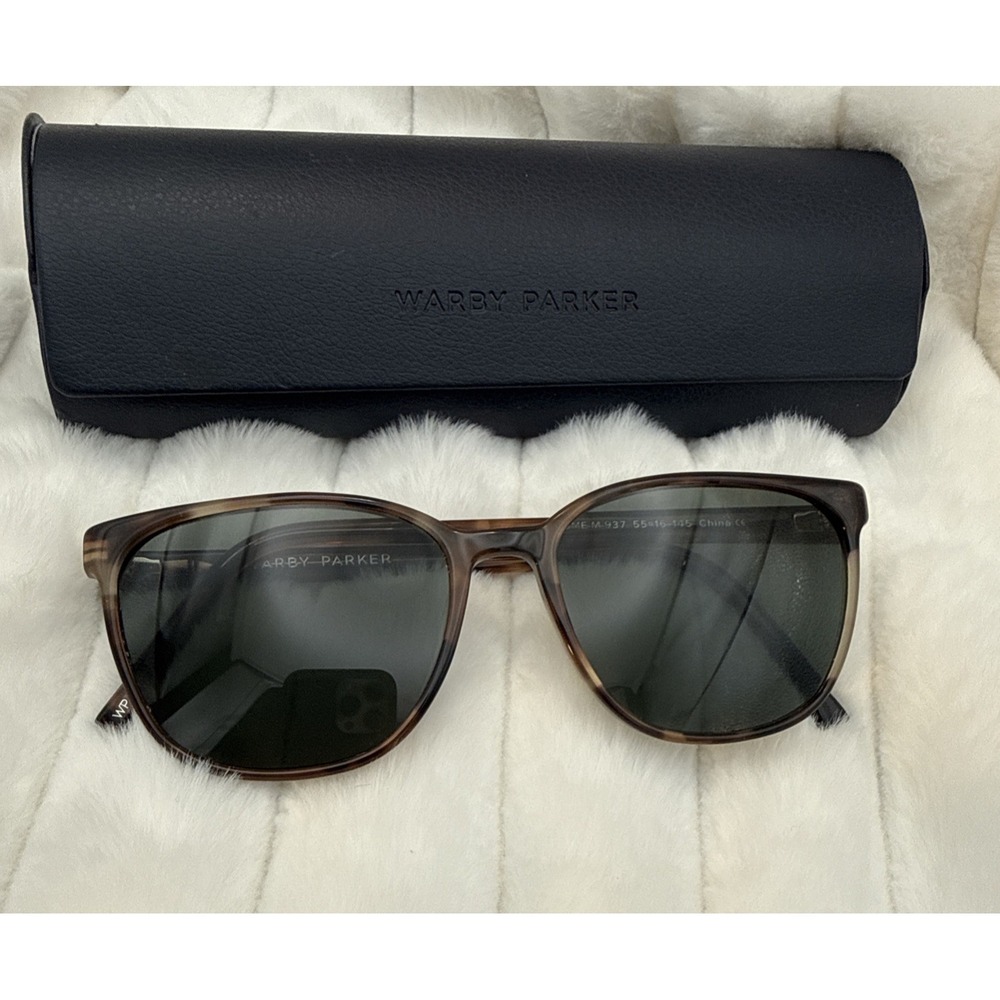 Warby Parker ESME Authentic Tortoise Shell Sunglasses Gradient Lens M937 & Case